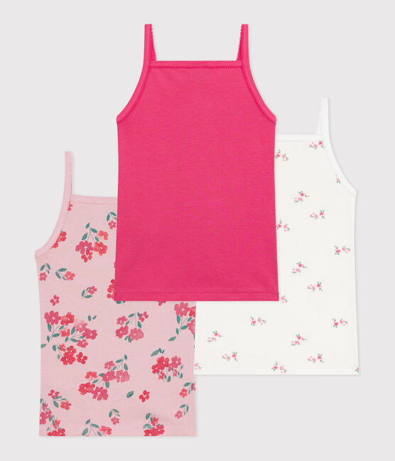 Set di canotte con spalline in cotone con stampa a fiori variante 1