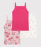 Set di canotte con spalline in cotone con stampa a fiori variante 1