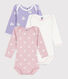 Set di body a maniche lunghe in cotone con stampa a cuori neonato