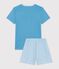 Pyjama short Femme en coton blu/multicolore