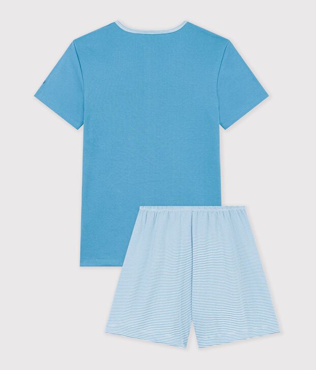 Pyjama short Femme en coton blu/multicolore