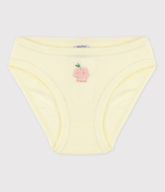 La mutandina in cotone per bambina giallo CITRONEL