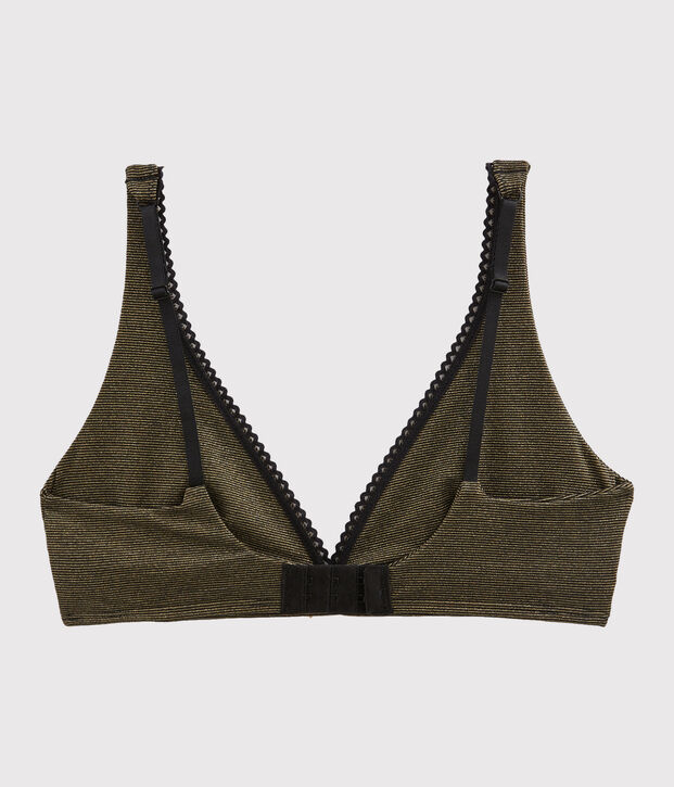 Reggiseno a triangolo donna nero/giallo