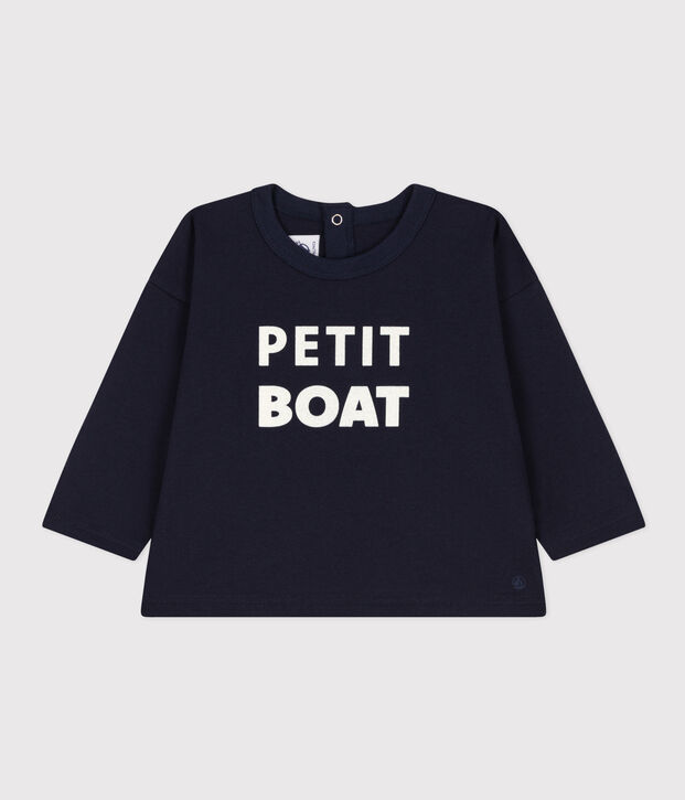 T-shirt a maniche lunghe in jersey per beb&egrave; blu