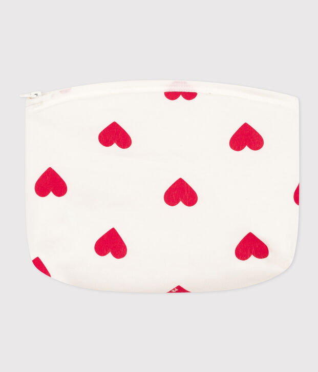 Pochette C&oelig;urs bianco/rosso