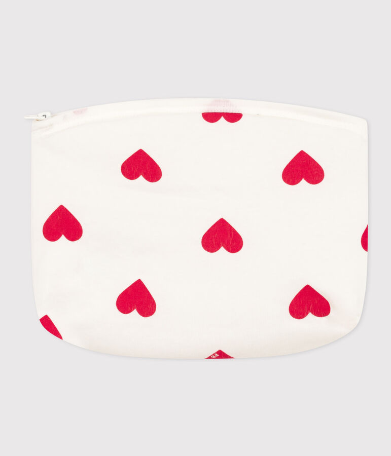 Pochette C&oelig;urs bianco/rosso
