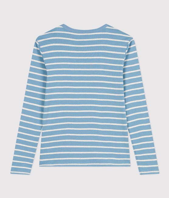 T-shirt L'ICONIQUE girocollo in cotone Donna AZUL/ MONTELIMAR