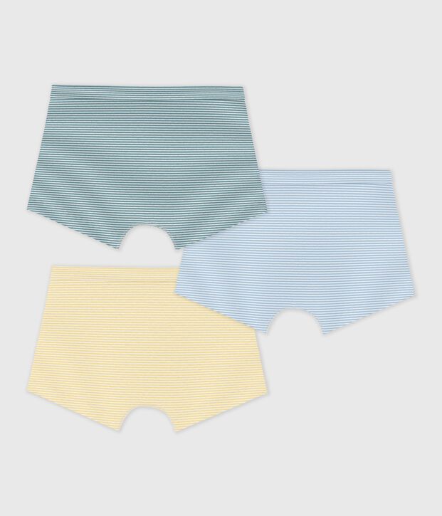 Set di boxer in cotone con stampa a righe in vita bambino multicolore