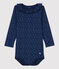 Body in cotone bebè. blu MEDIEVAL/bianco MULTICO