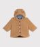 Cappotto con cappuccio in sherpa neonato LATTE