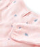 Camicia da notte a manica lunga con fantasia pinguino bambina in jersey double face rosa MINOIS/bianco MULTICO