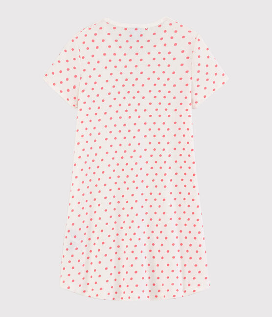 Camicia da notte a pois rosa bambina in cotone bianco MARSHMALLOW/rosa GRETEL