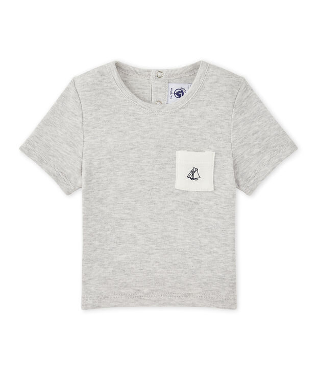 T-shirt beb&eacute; bambino tinta unita grigio