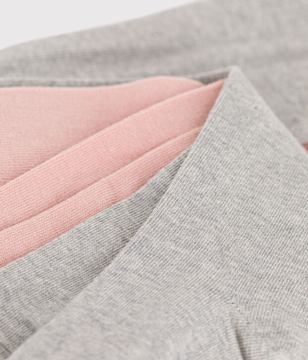 Confezione da 2 paia di collant in jersey di cotone bambino multicolore