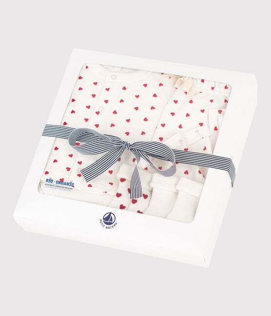 Cofanetto regalo nascita cuoricini variante 1