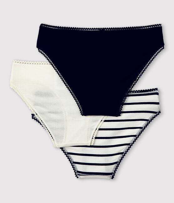Confezione da 3 slip in cotone elastan Donna variante 1