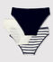 Confezione da 3 slip in cotone elastan Donna variante 1
