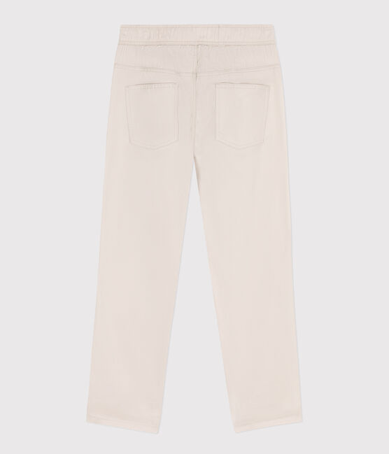 Pantaloni regular in serge di cotone bambino beige FETA