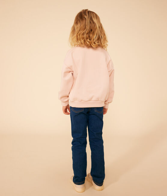 Maglia in tessuto felpato bambina rosa SALINE