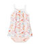 Body robe bébé fille à bretelles bianco ECUME/rosa CUPCAKE/ MULTICO