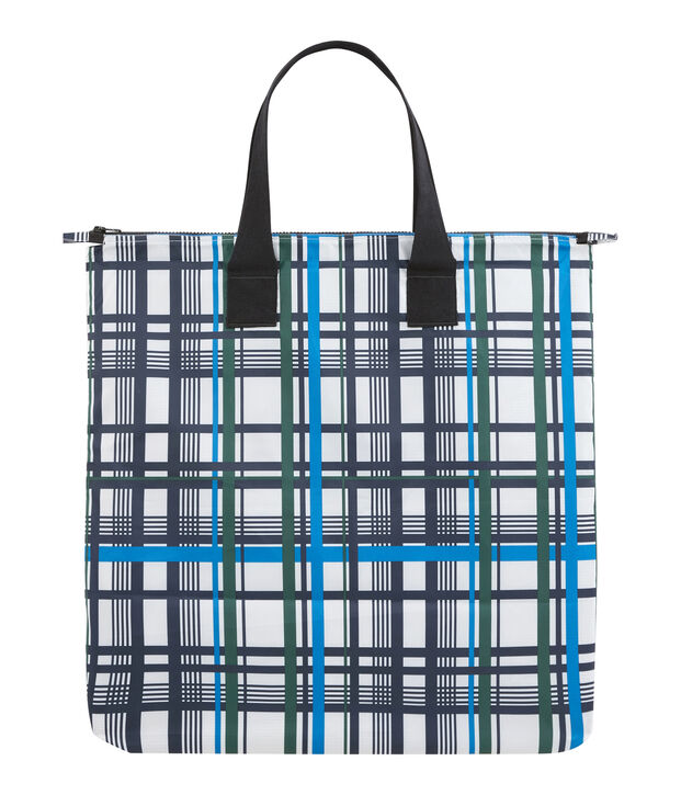 Borsa a scacchi donna bianco/multicolore