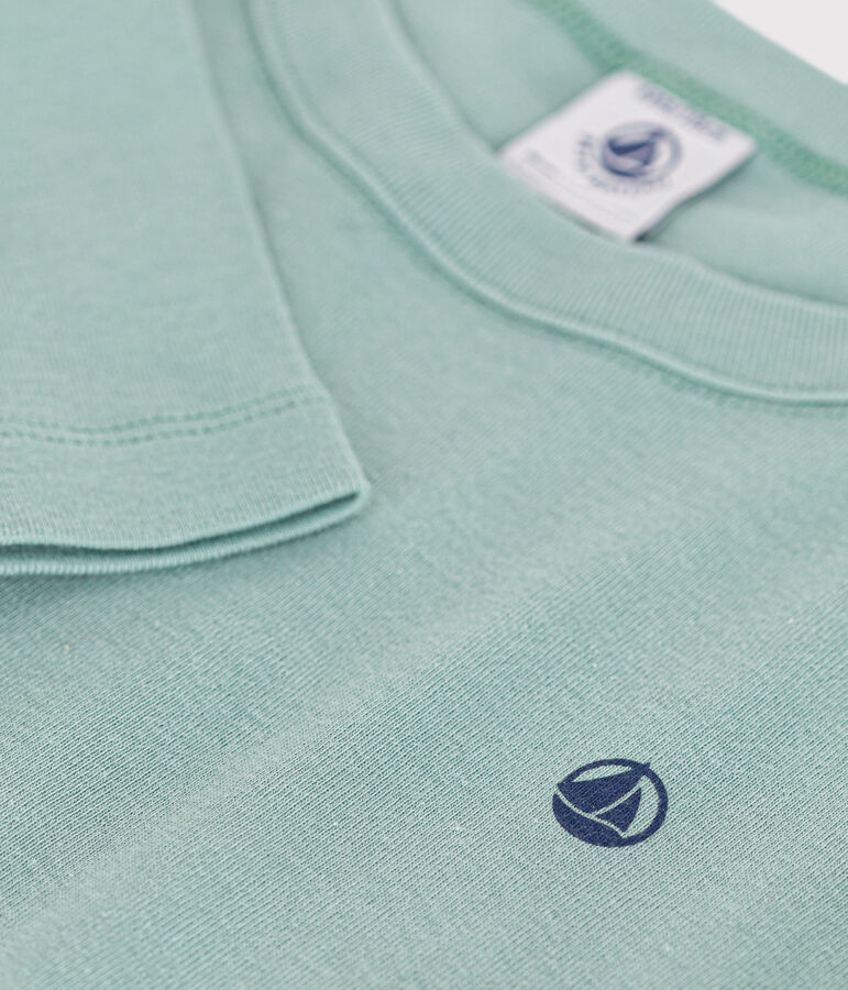 T-shirt a maniche lunghe a costine bambina/bambino verde PAUL