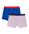 Lotto di 2 boxers ragazzo in jersey stretch bianco .