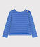 Marinière a maniche lunghe in cotone donna blu PERSE/bianco MARSHMALLOW