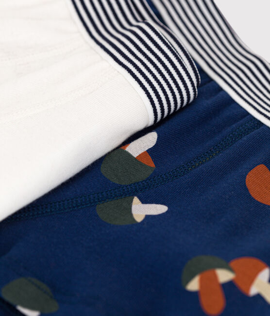 Confezione da 2 boxer con funghetti per bambino in cotone variante 1