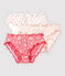 Confezione da 3 slip con volant fiori di ciliegio bambina variante 1