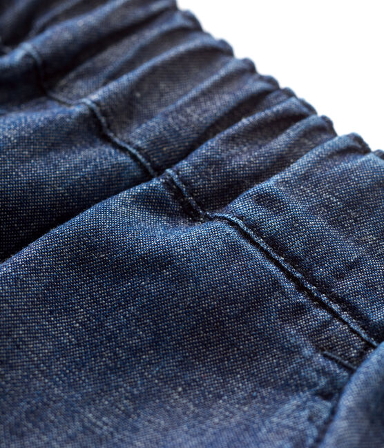 Shorts bebè in denim leggero biologico blu DENIM