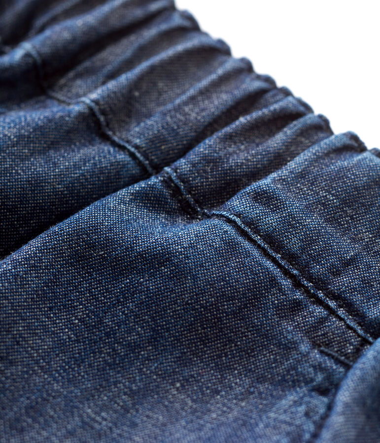 Shorts beb&egrave; in denim leggero biologico blu