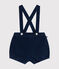 Shorts con bretelle in velluto neonato CREPUSCULE