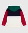 Felpa con cappuccio in cotone color block bambino blu SOIR/ MULTICO
