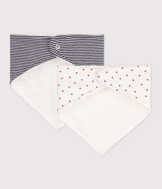 2 bavaglini a bandana in cotone neonato variante 1