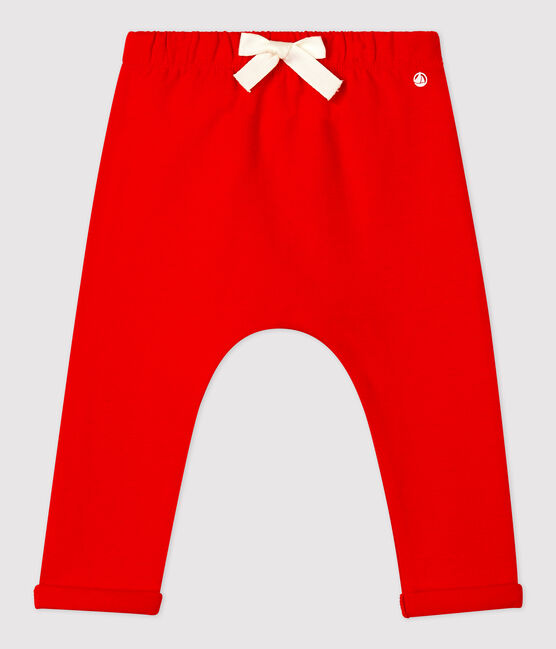 Pantaloni  per bebè in jersey spesso rosso PEPS