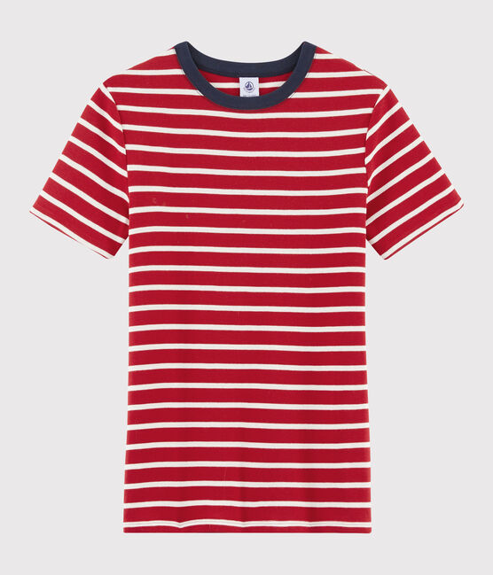 T-shirt iconica scollo rotondo Donna rosso TERKUIT/bianco MARSHMALLOW