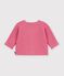 Cardigan in maglia di cotone a punto legaccio tinta unita neonato rosa