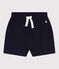 Shorts in cotone tinta unita bambina blu SMOKING