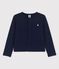 Cardigan in cotone bio bambina blu SMOKING