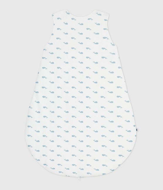 Sacco nanna in ciniglia con balene stampate neonato TOG 3 MARSHMALLOW/ ADRIATIC