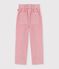 Pantaloni in velluto bambino rosa