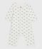 Bodyjama senza piedini in cotone con balene stampate neonato MARSHMALLOW/ ADRIATIC