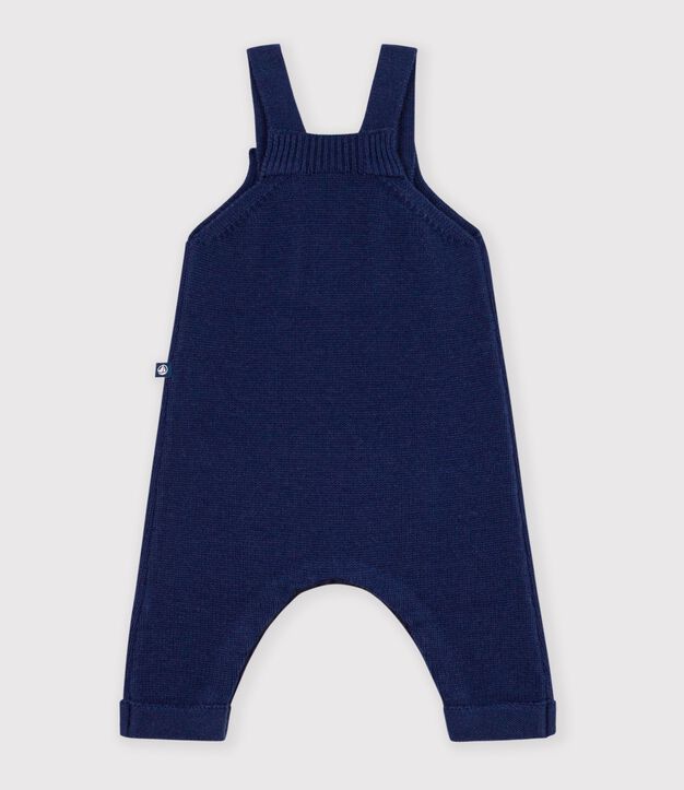 Salopette in maglia di misto lana e cotone tinta unita neonato SOIR