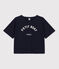 T-shirt LE BOXY in cotone donna blu SMOKING