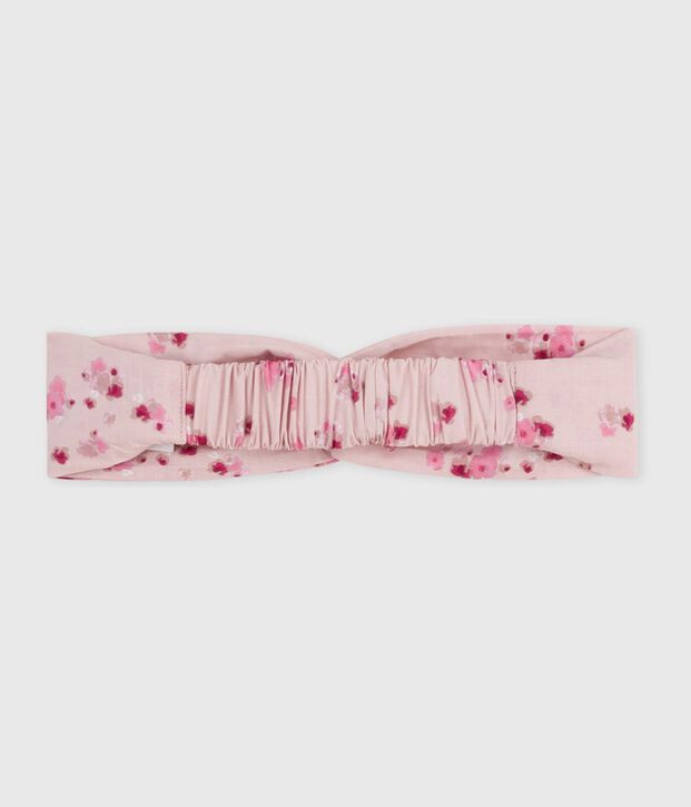 Fascia in popeline con stampa a fiori neonata rosa/multicolore