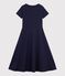 Abito lungo in cotone donna blu
