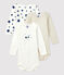 Confezione da 3 body a maniche lunghe a stelle in cotone variante 1