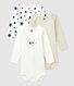 Confezione da 3 body a maniche lunghe a stelle in cotone