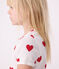 Pigiama corto bambina in cotone motivo cuore bianco MARSHMALLOW/rosso TERKUIT